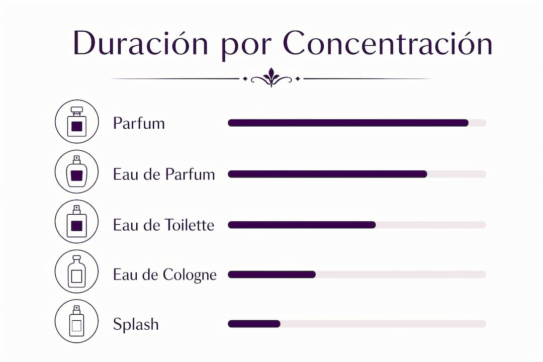 Infografía: ¿Cuánto tiempo dura un perfume según su tipo de concentración?