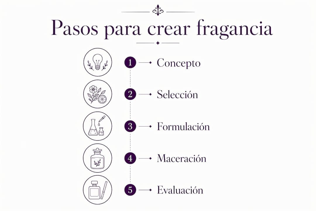 Infografía: guía paso a paso para elaborar una fragancia sofisticada