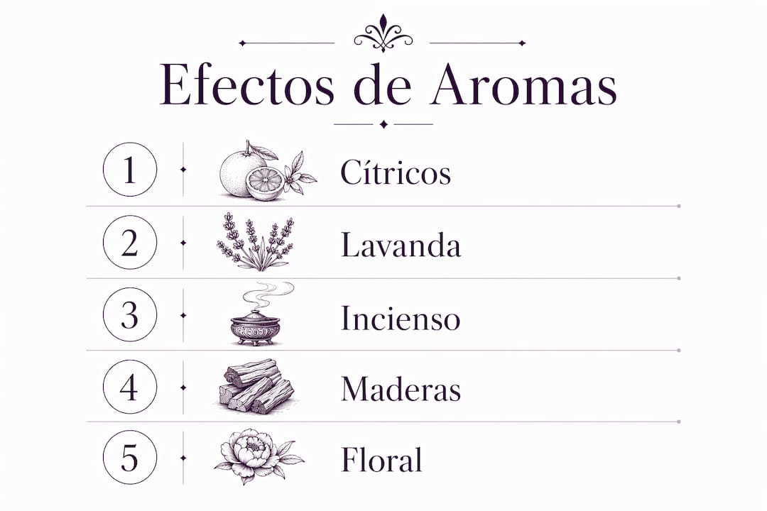 Guía visual sobre cómo influyen los aromas en nuestras emociones