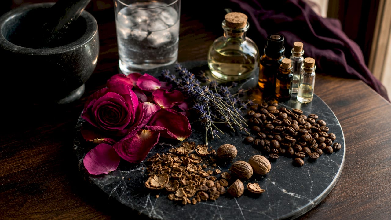 Des ingrédients bruts et naturels au service de la création de parfums faits main
