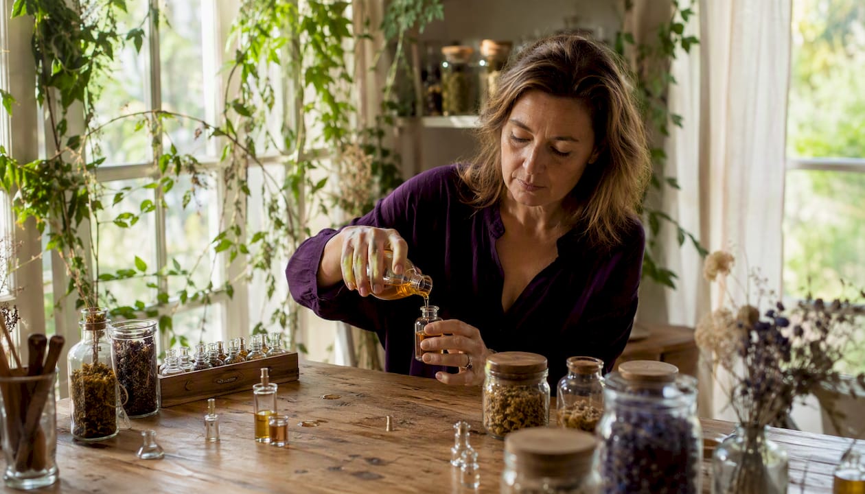 Créateur de parfums au sein d’un atelier artisanal inspiré par la Méditerranée