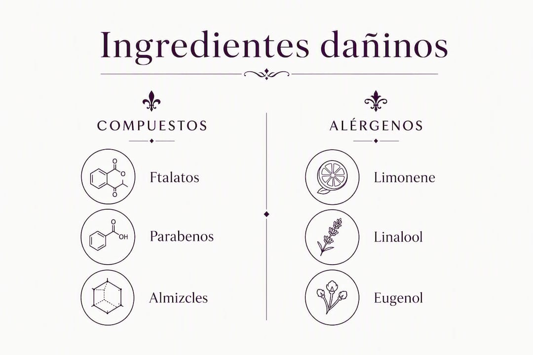 Infografía: ingredientes perjudiciales que puedes encontrar en los perfumes