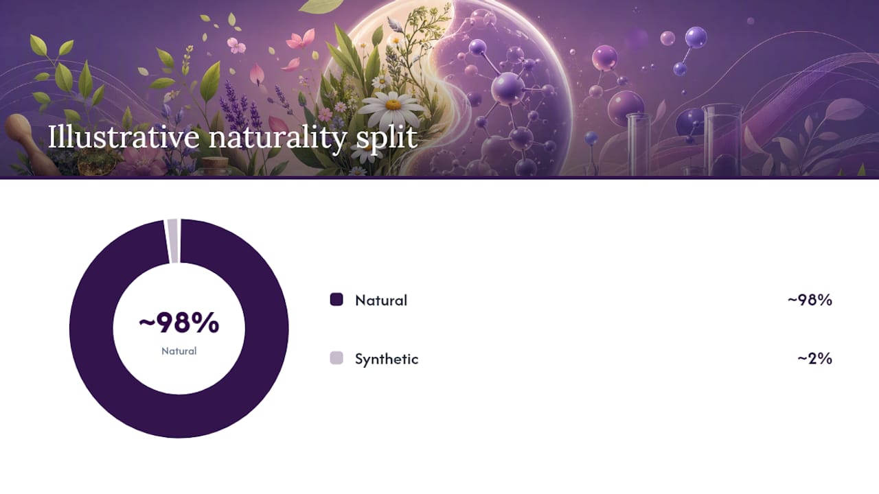 A simple calculation that produces ~98% natural — overview diagram