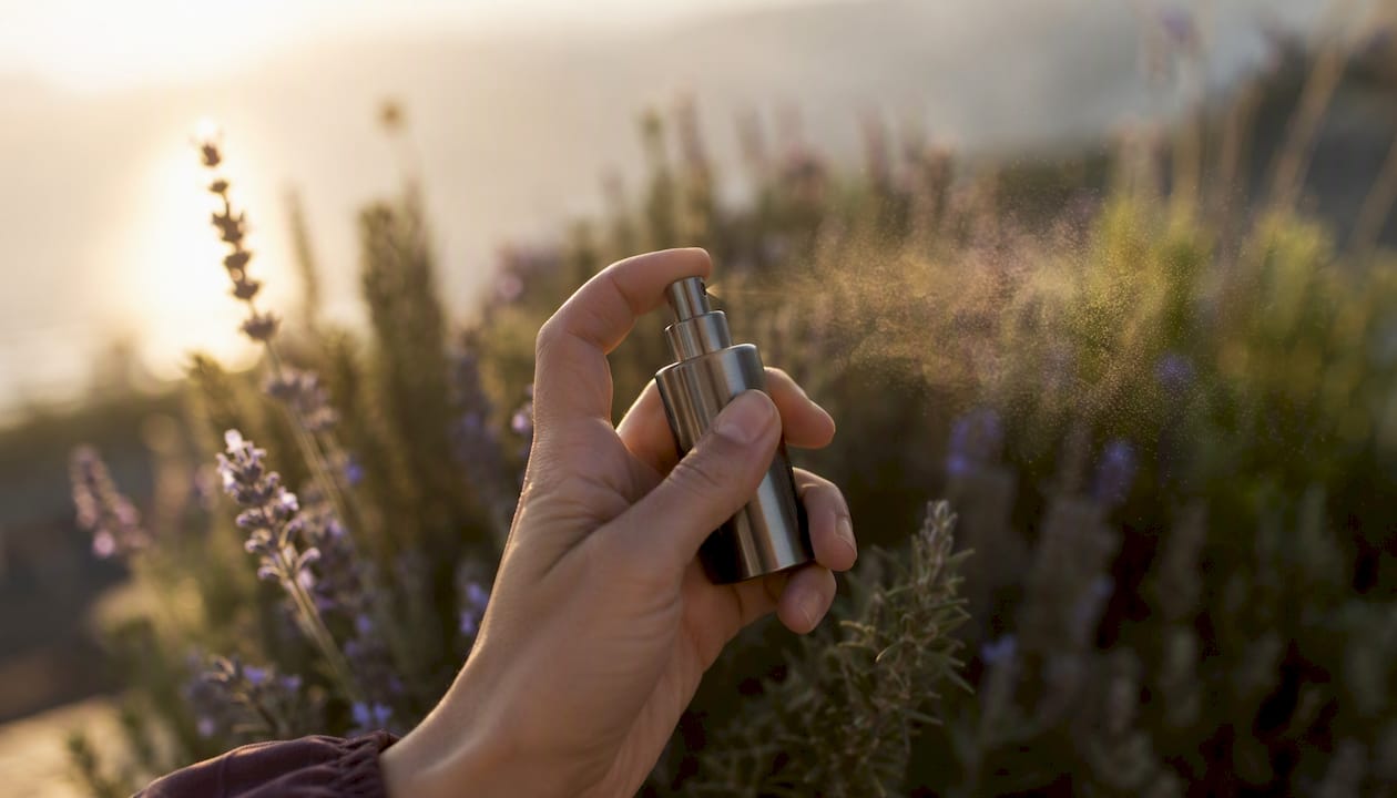 Atomizador de perfume recargable para llevar en la mano