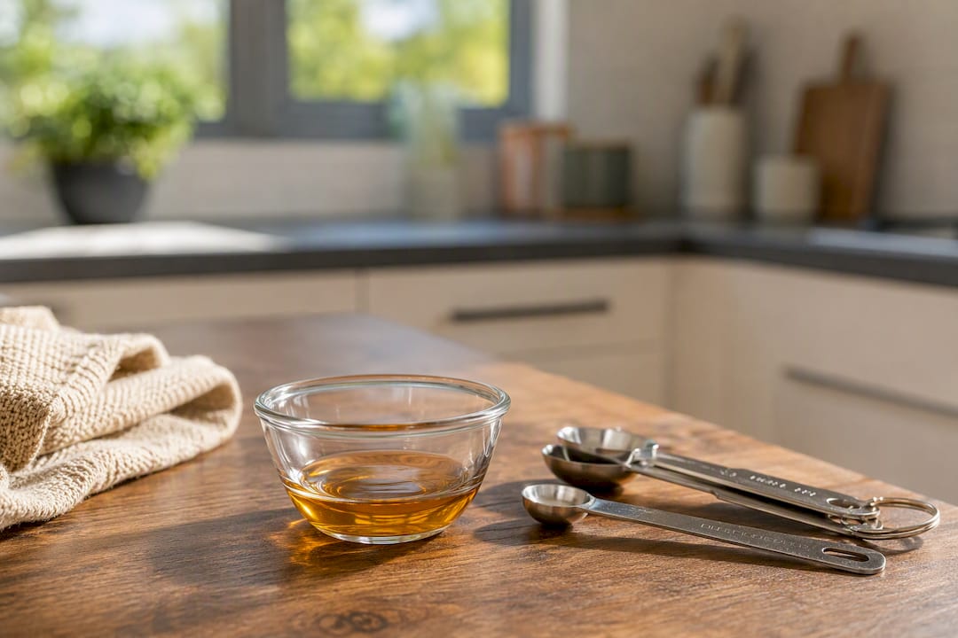 Small measured serving of yacon syrup