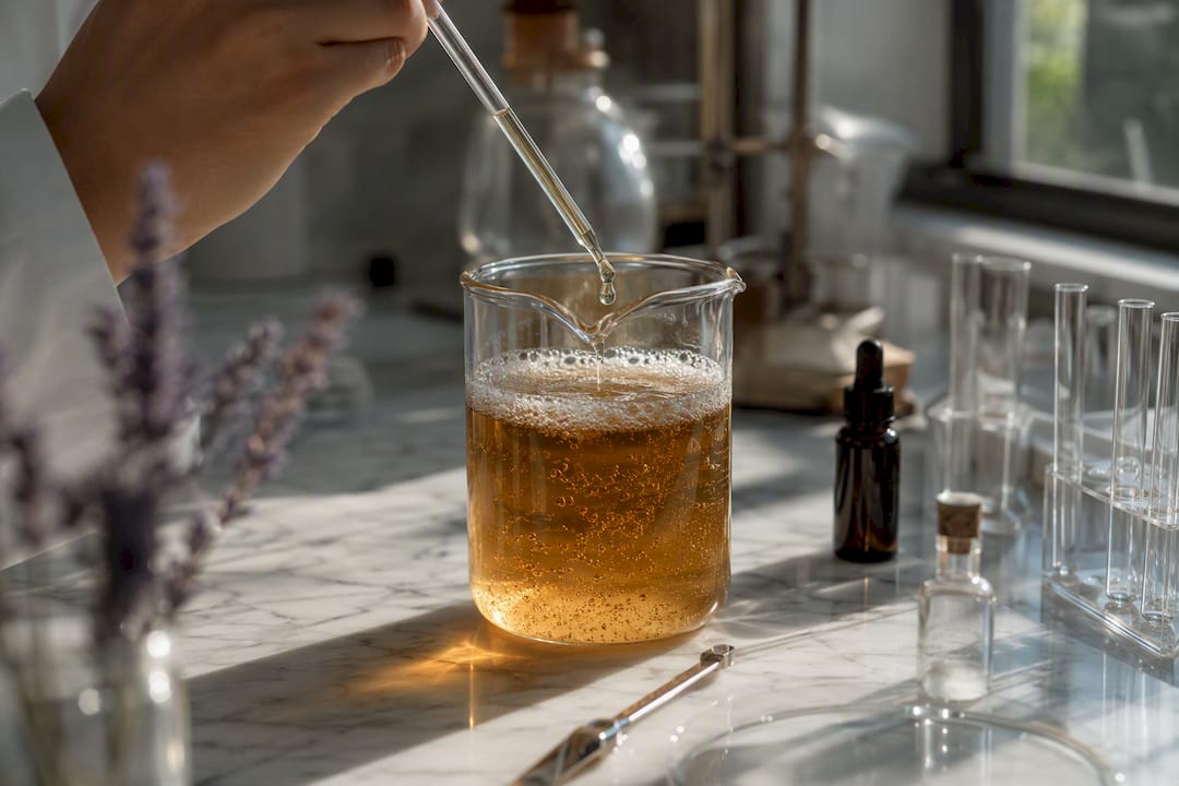 Fermentation en laboratoire d'un liquide ambré