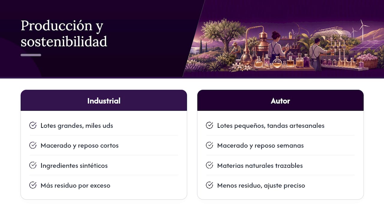Comparación entre producción industrial y artesanal