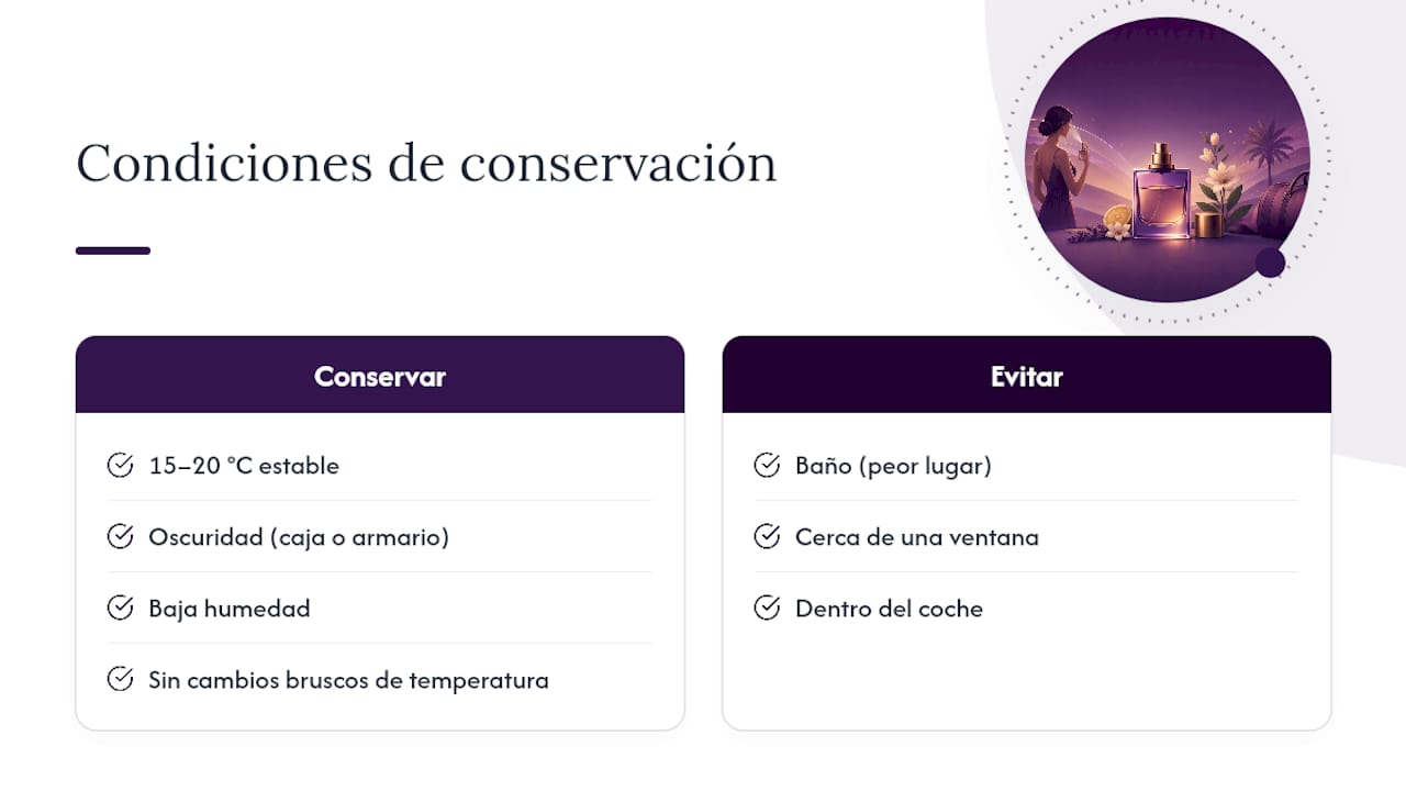 Recomendaciones para conservar un perfume