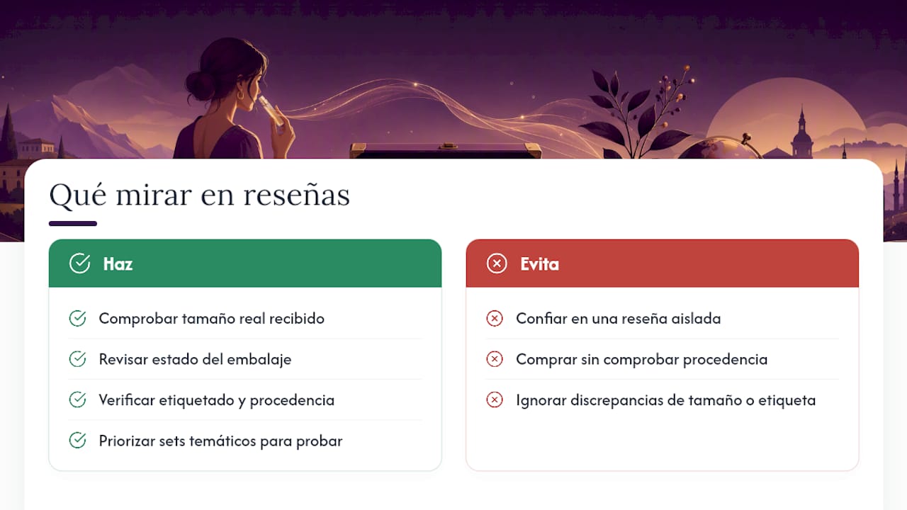 Qué dicen las reseñas sobre los packs de muestras nicho — overview diagram