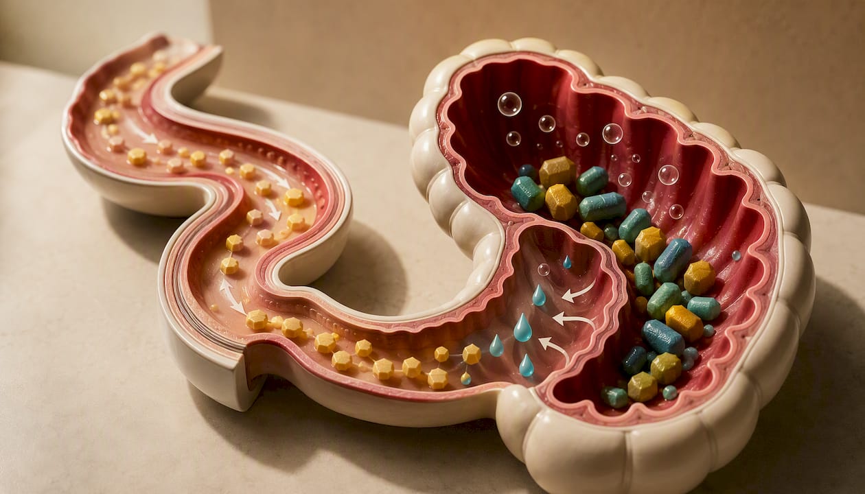FOS fiber fermentation in the digestive system