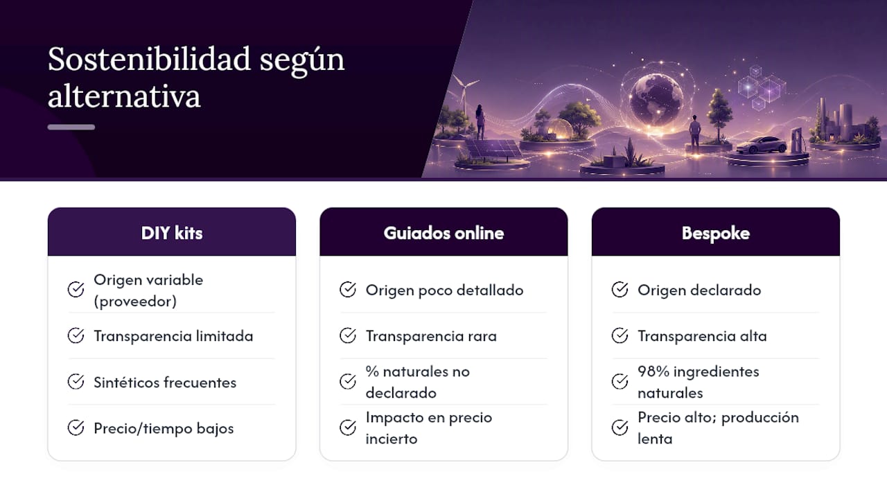 Sostenibilidad y ética: qué diferencia a las alternativas — overview diagram