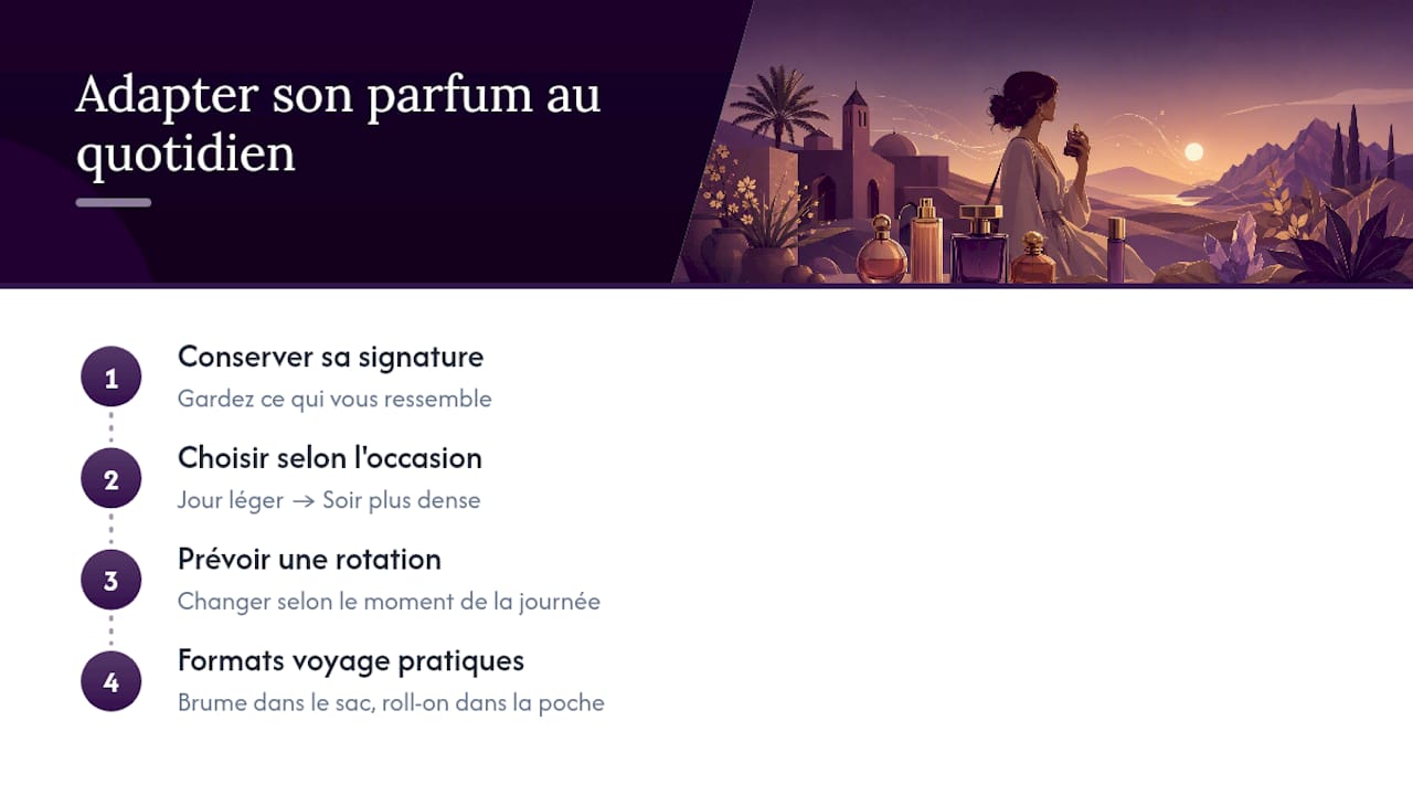 Adapter son parfum au quotidien plutôt qu'à une tendance — overview diagram