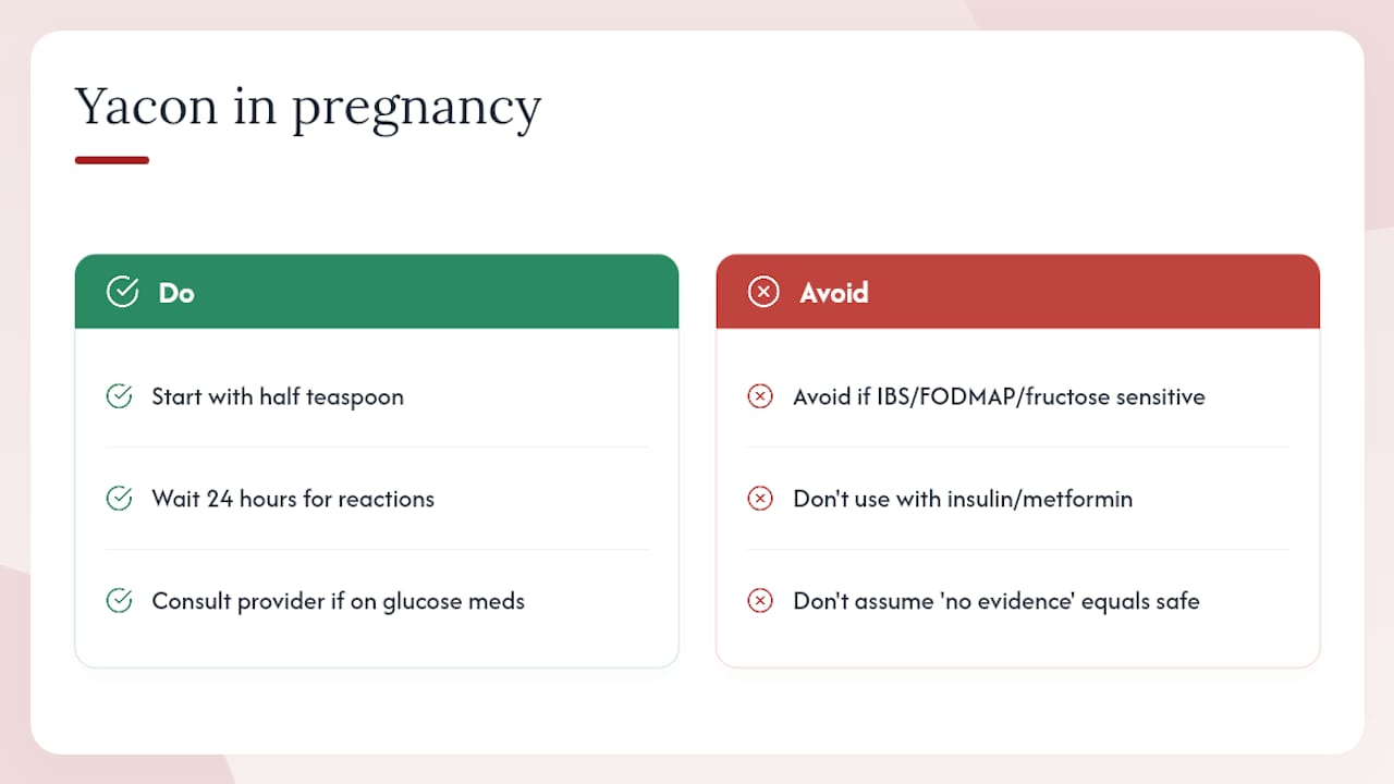 Could Yacon Syrup Cause Problems During Pregnancy? — overview diagram