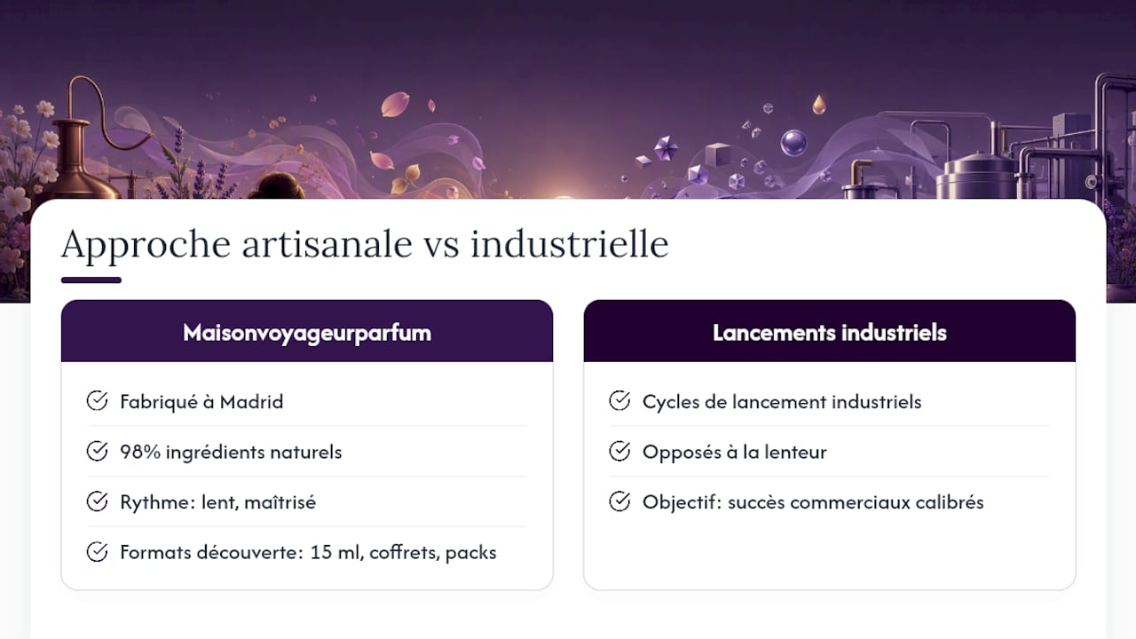 L'approche artisanale de Maisonvoyageurparfum face à la nouveauté — overview diagram