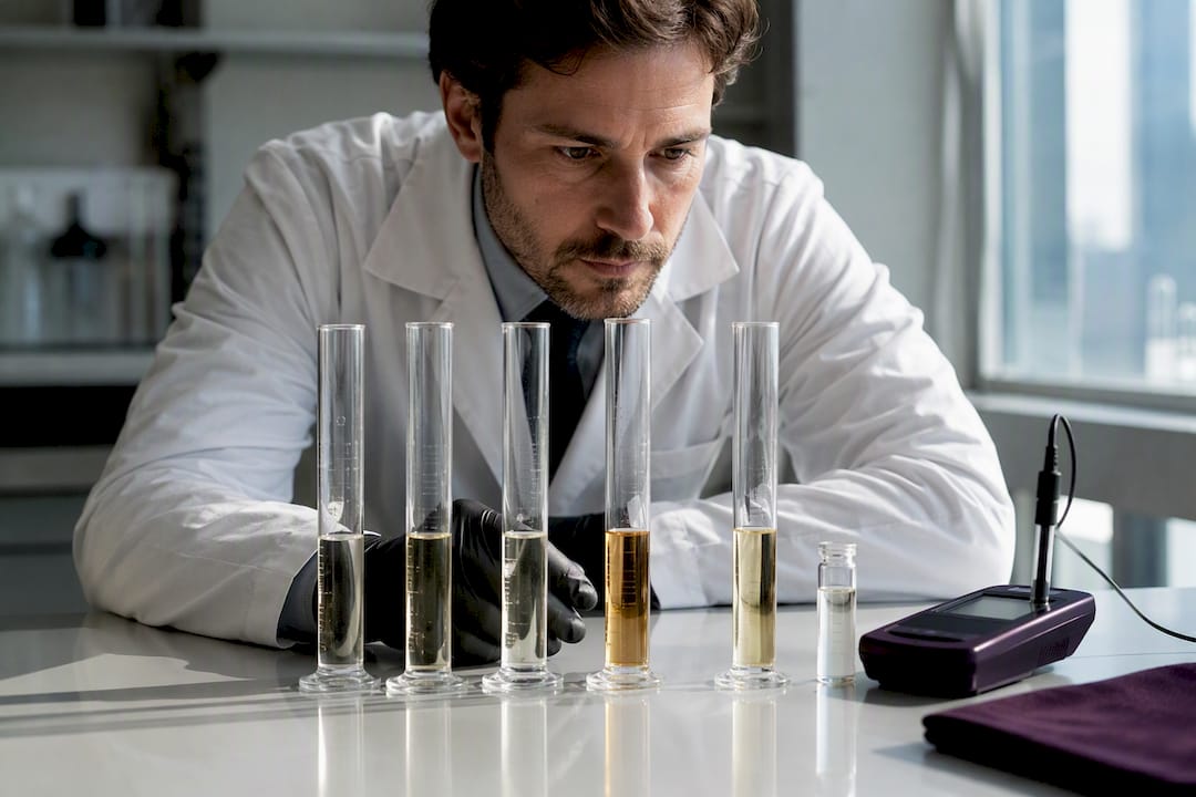 Muestras de perfume para control de calidad