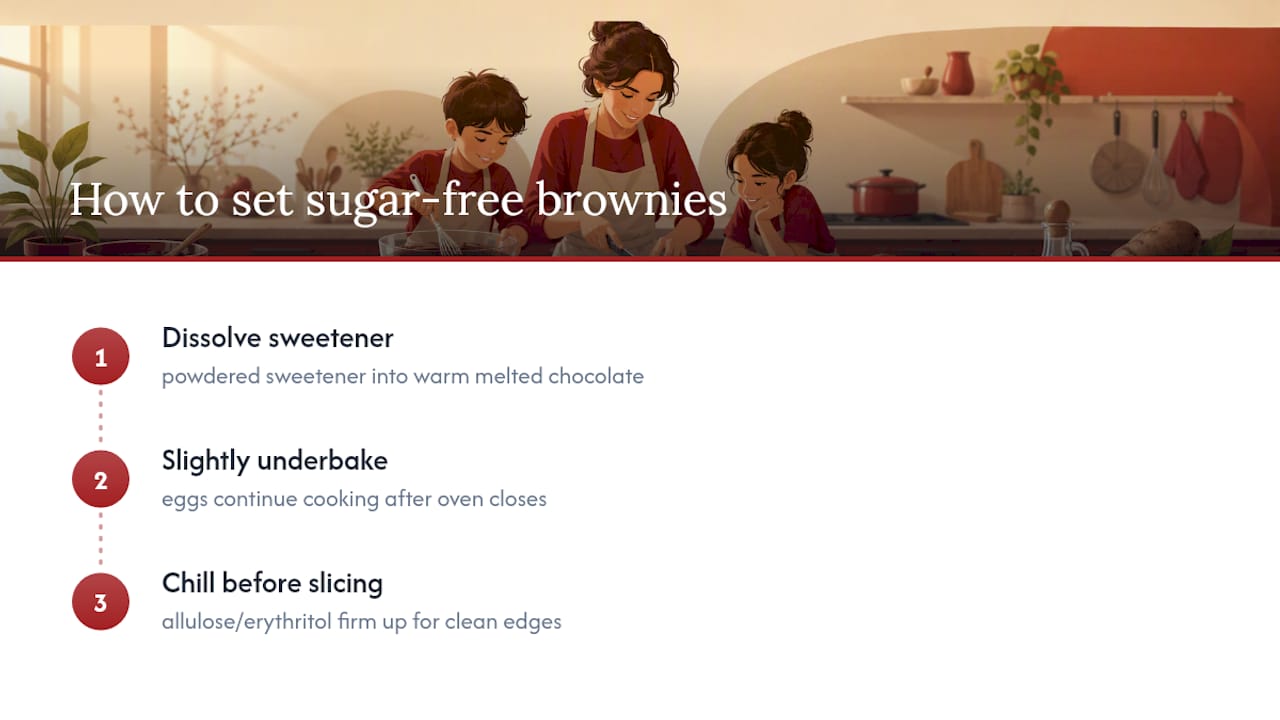 Three rules for clean sugar-free brownie slices