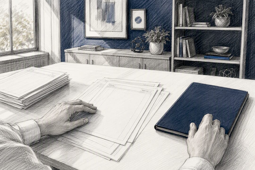 Hands manually auditing compliance documents