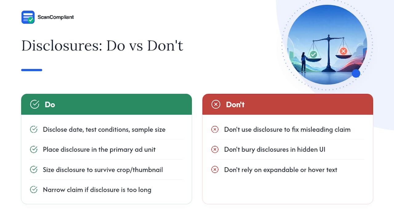 Do You Need Disclaimers on Comparative Claims? — overview diagram