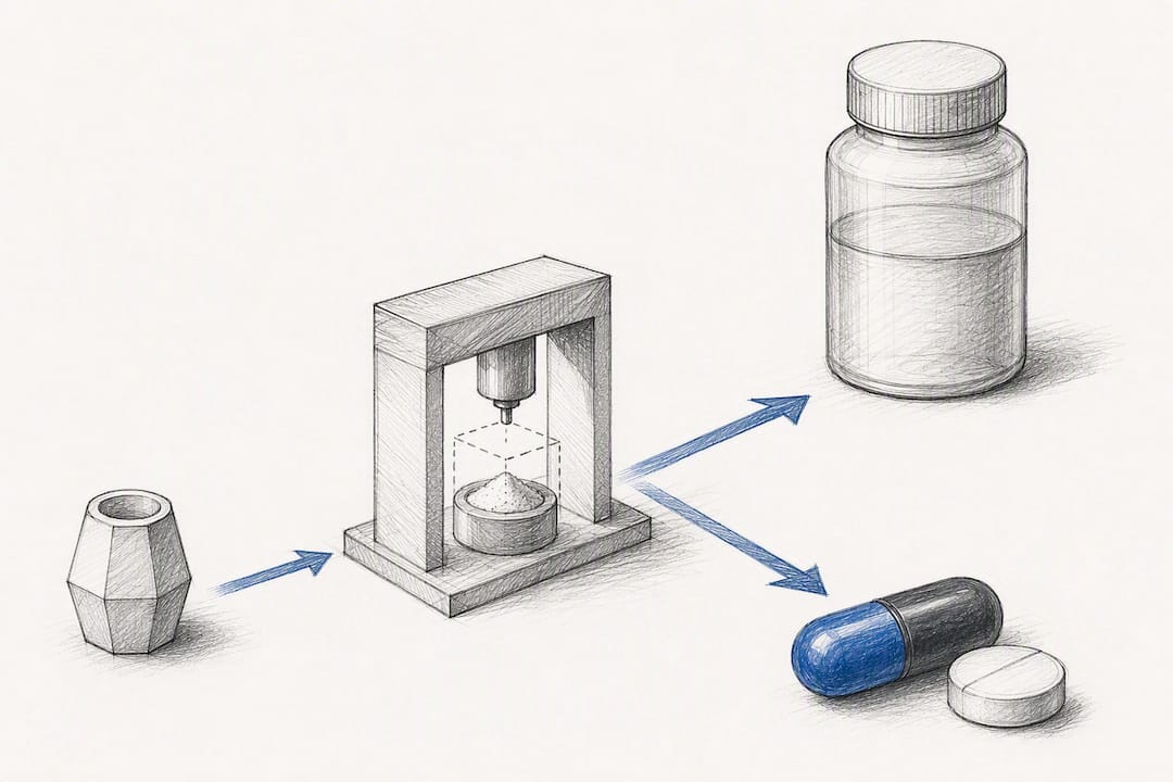 Illustration contrasting ingredient and finished product evidence