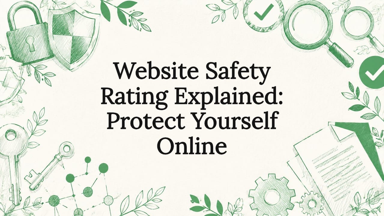 Decorative illustrated title card for website safety article