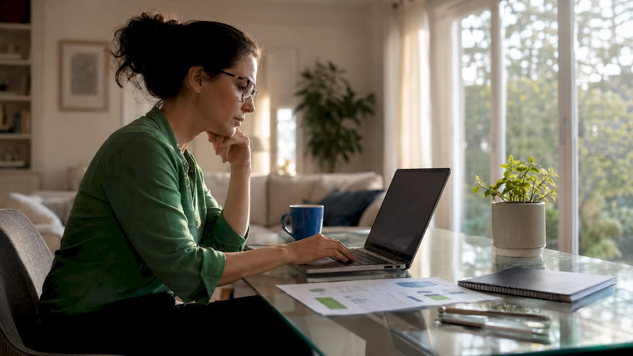 Professional woman reviewing website trust signals