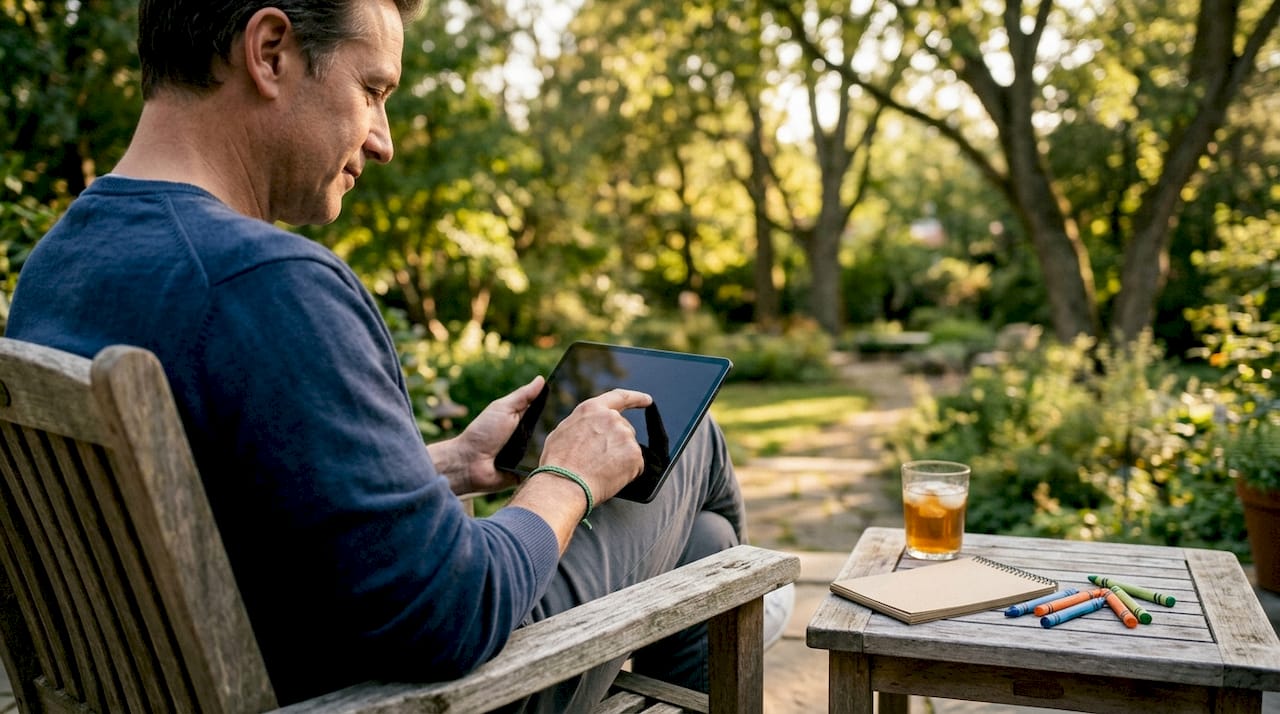 Parent setting SafeSearch on tablet device