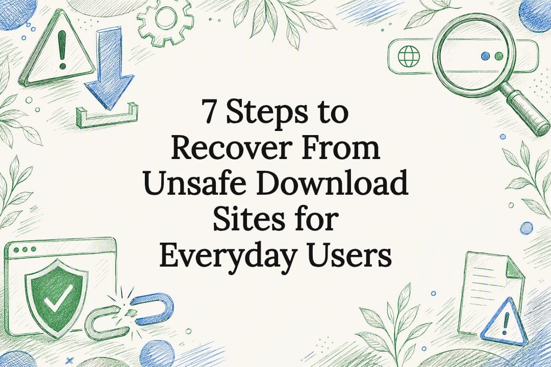 Decorative unsafe download safety title card