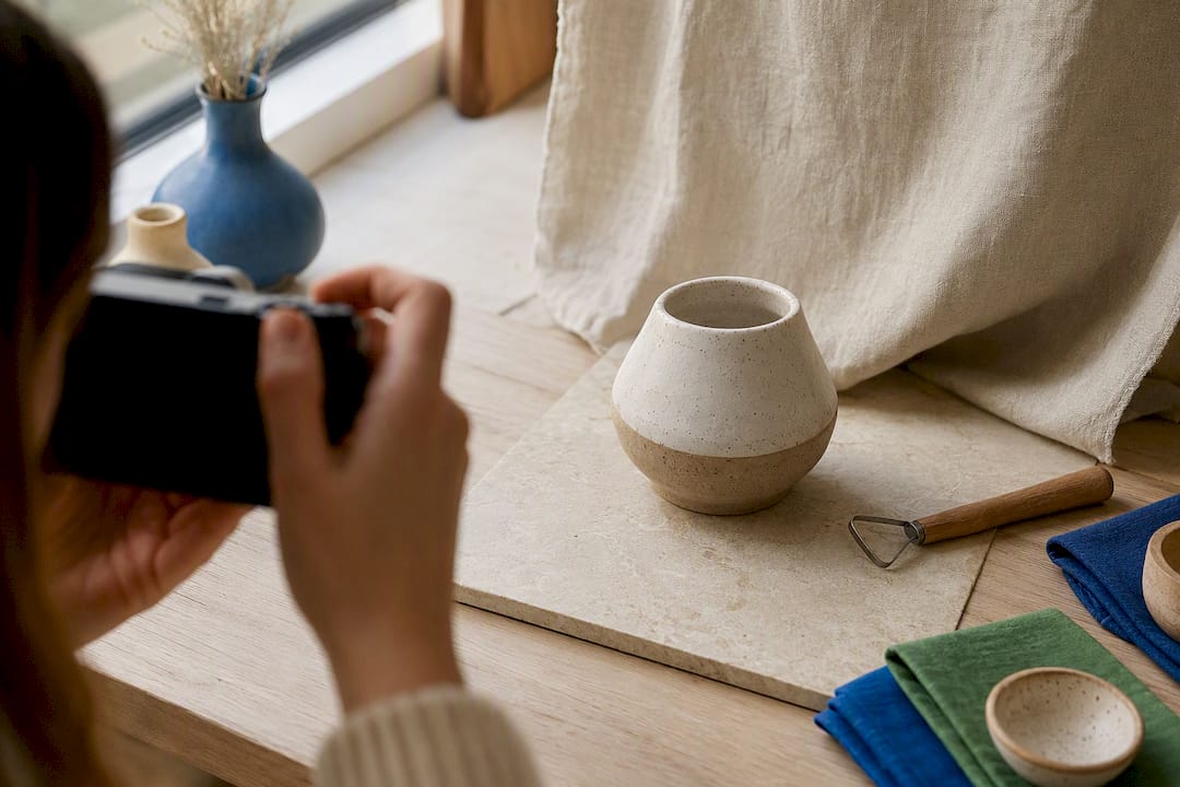 Handmade item prepared for original listing photography