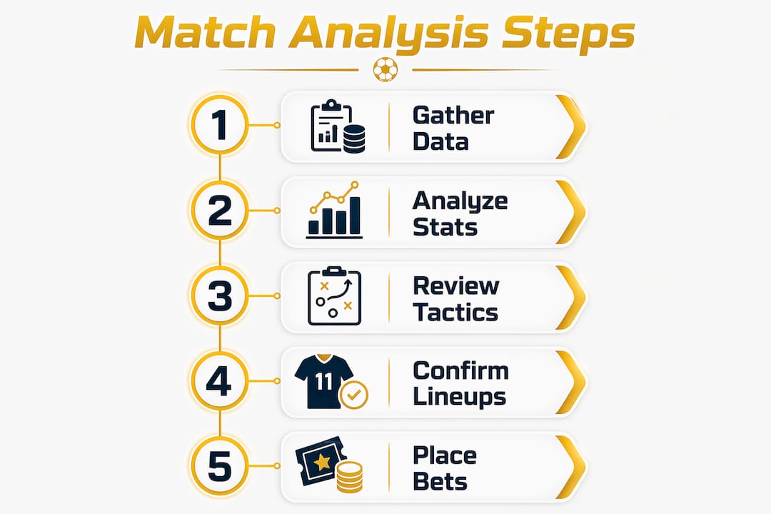 Infographic showing step-by-step match analysis process
