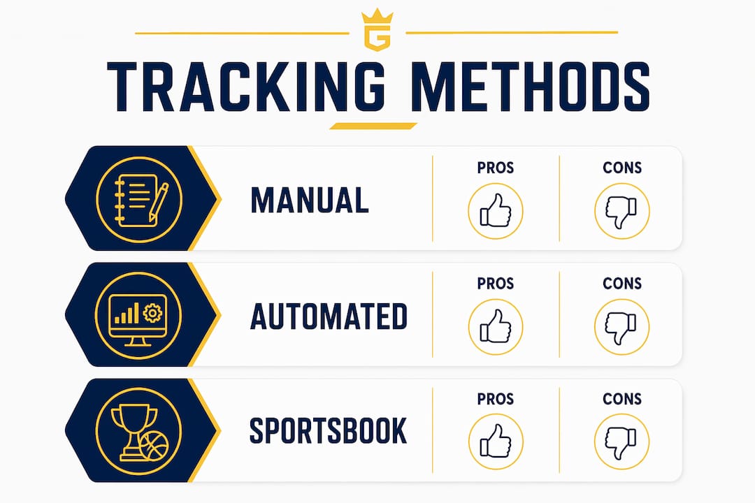 Infographic showing main betting history tracking methods