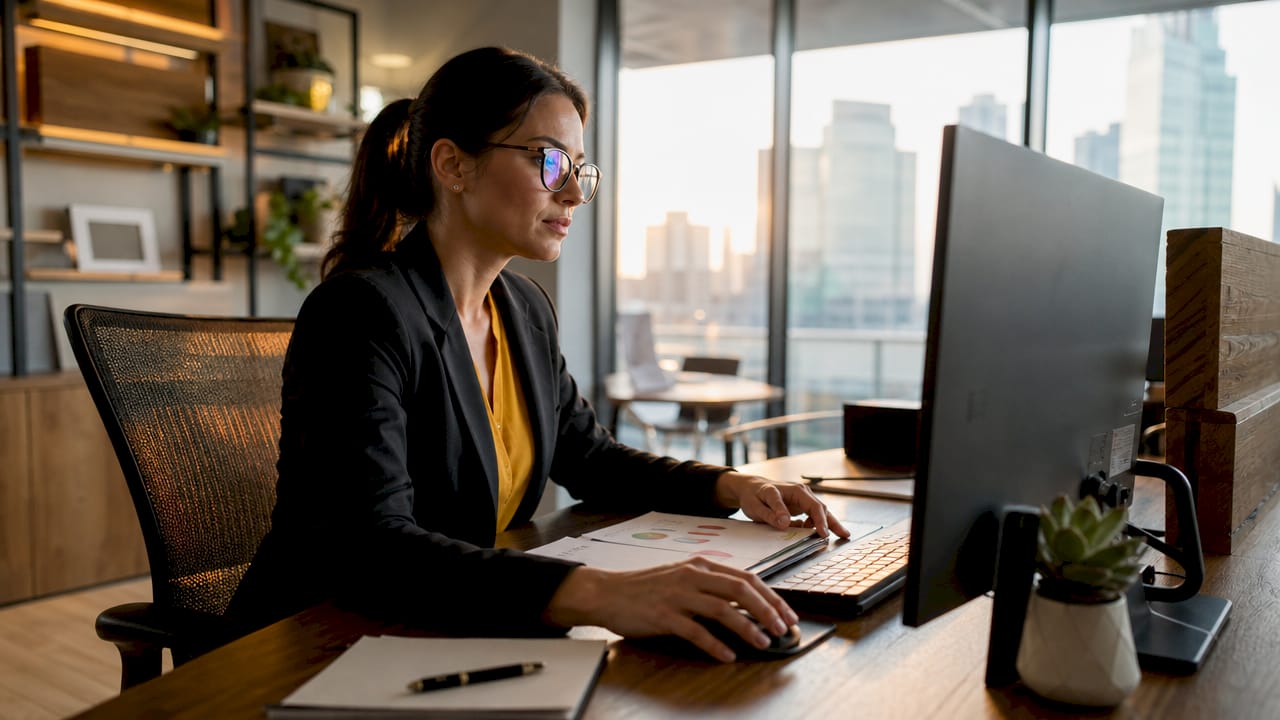Female analyst reviewing sportsbook betting data