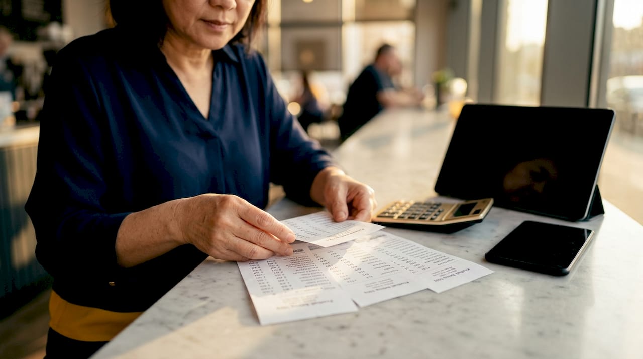 Hands holding football betting odds slips side by side