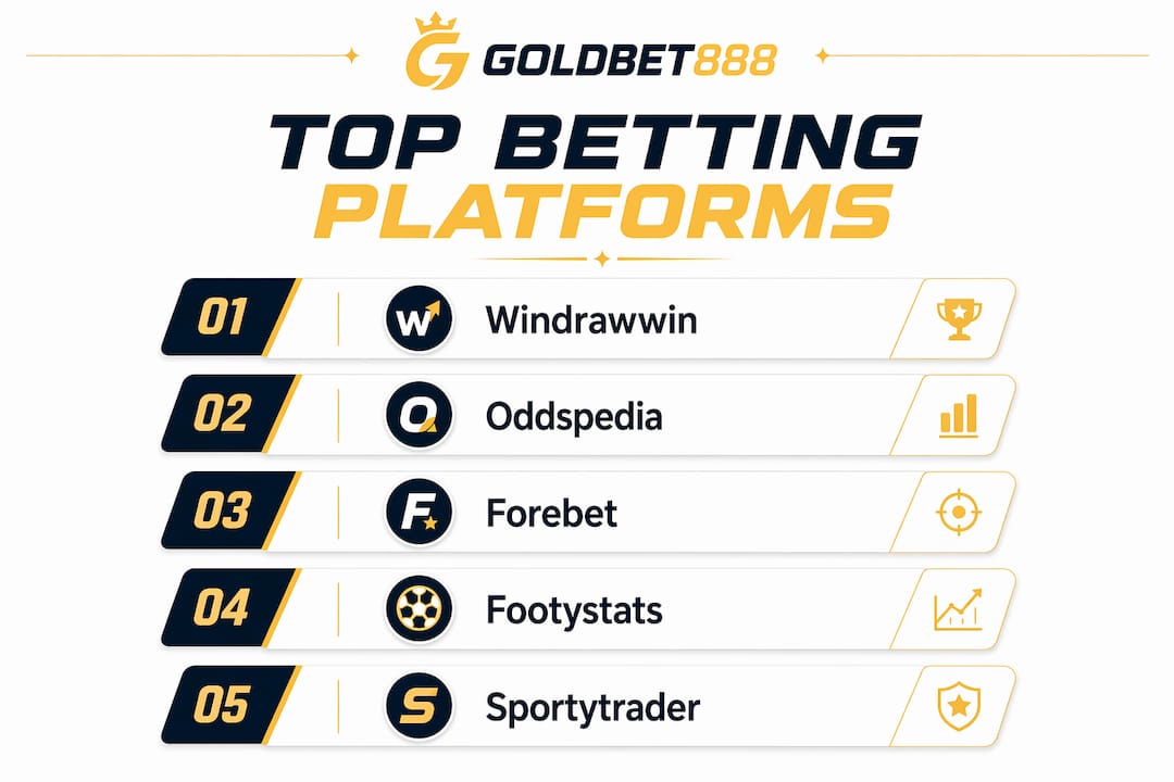Infographic showing top football betting platforms hierarchy