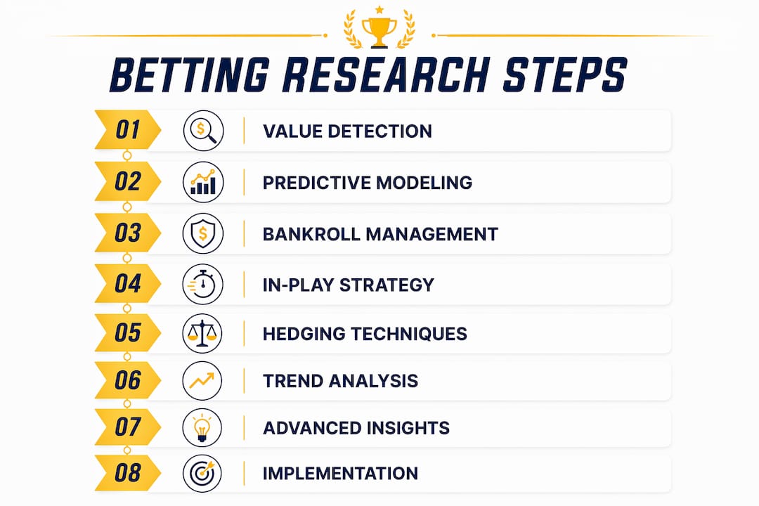 Infographic showing advanced football betting steps