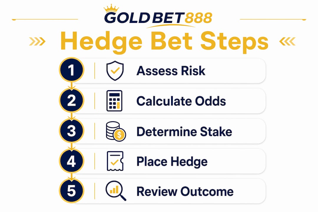 Infographic illustrating hedging calculation steps