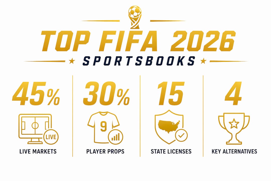 Infographic comparing key sportsbook metrics for World Cup