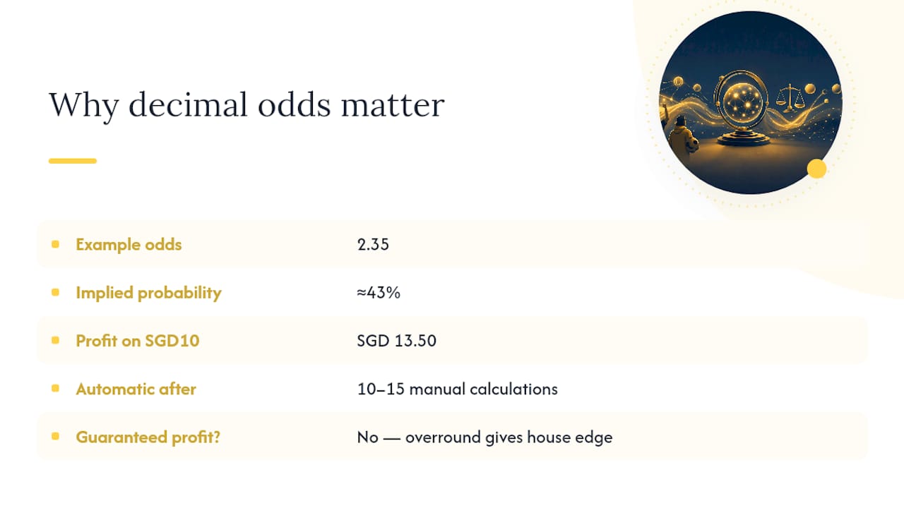 Why decimal odds are the foundation, not just a format — overview diagram