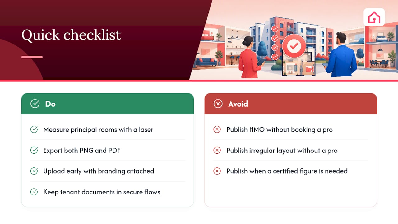 Quick checklist and priorities for busy landlords and agents — overview diagram