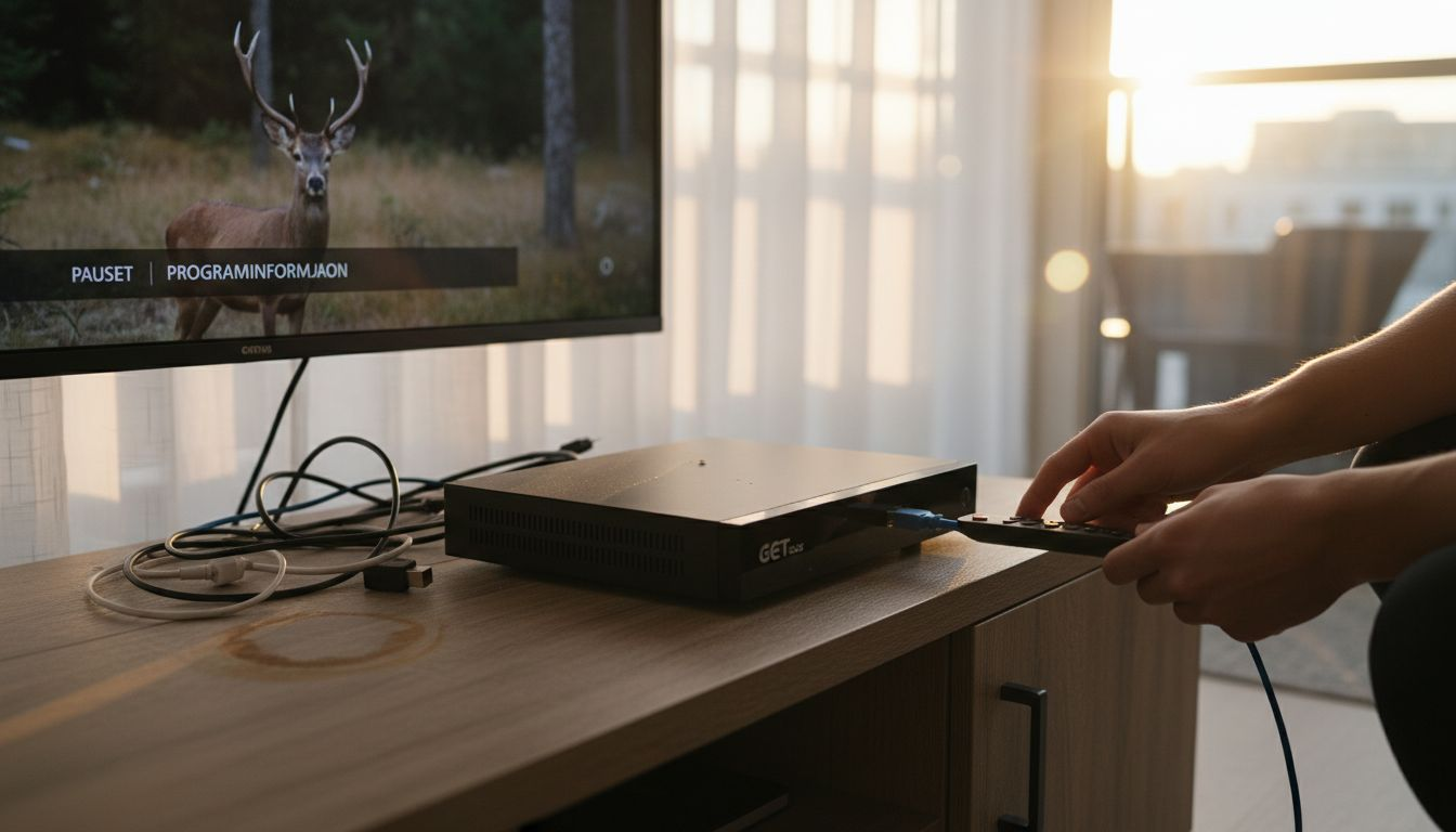 IPTV-boksen blir satt opp