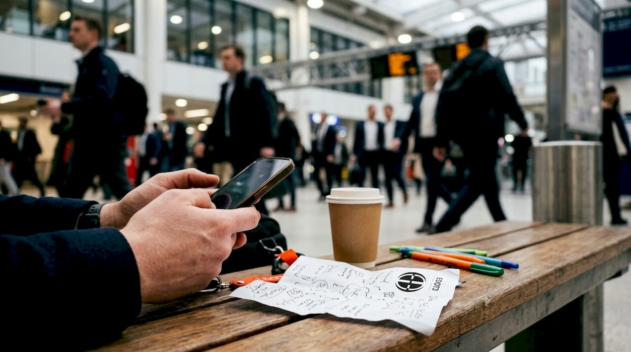 Hands managing Google Business Profile on phone