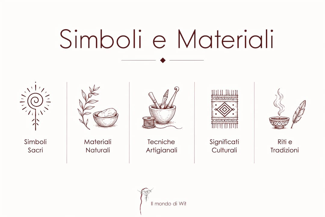 Infografica dedicata ai simboli, ai materiali e ai significati degli orecchini