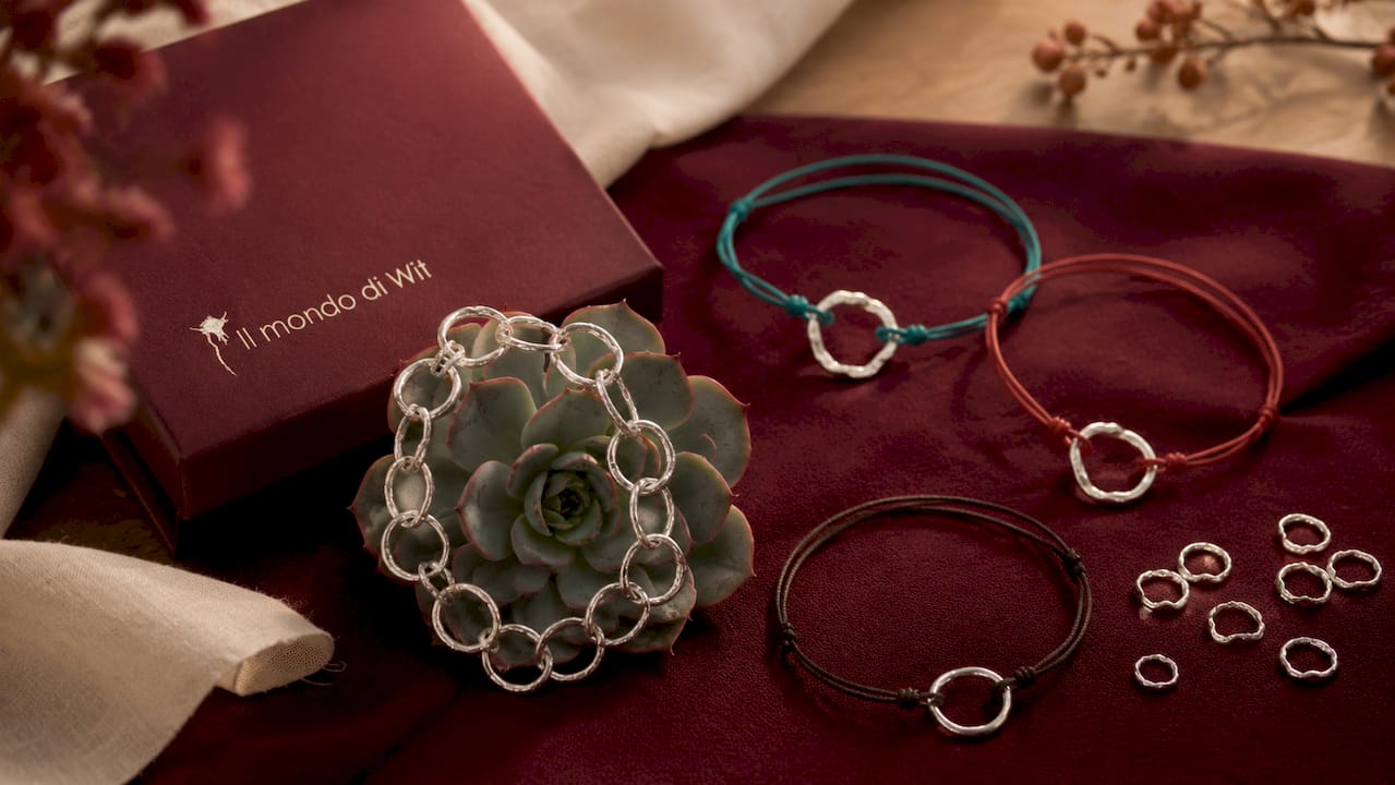 Bracciale morbido in argento 925 artigianale - CERCHIO DELLA VITA