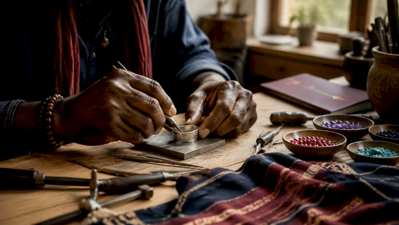 Ogni gioiello prende vita dalle mani esperte degli artigiani, con attenzione alla sostenibilità e alla qualità.