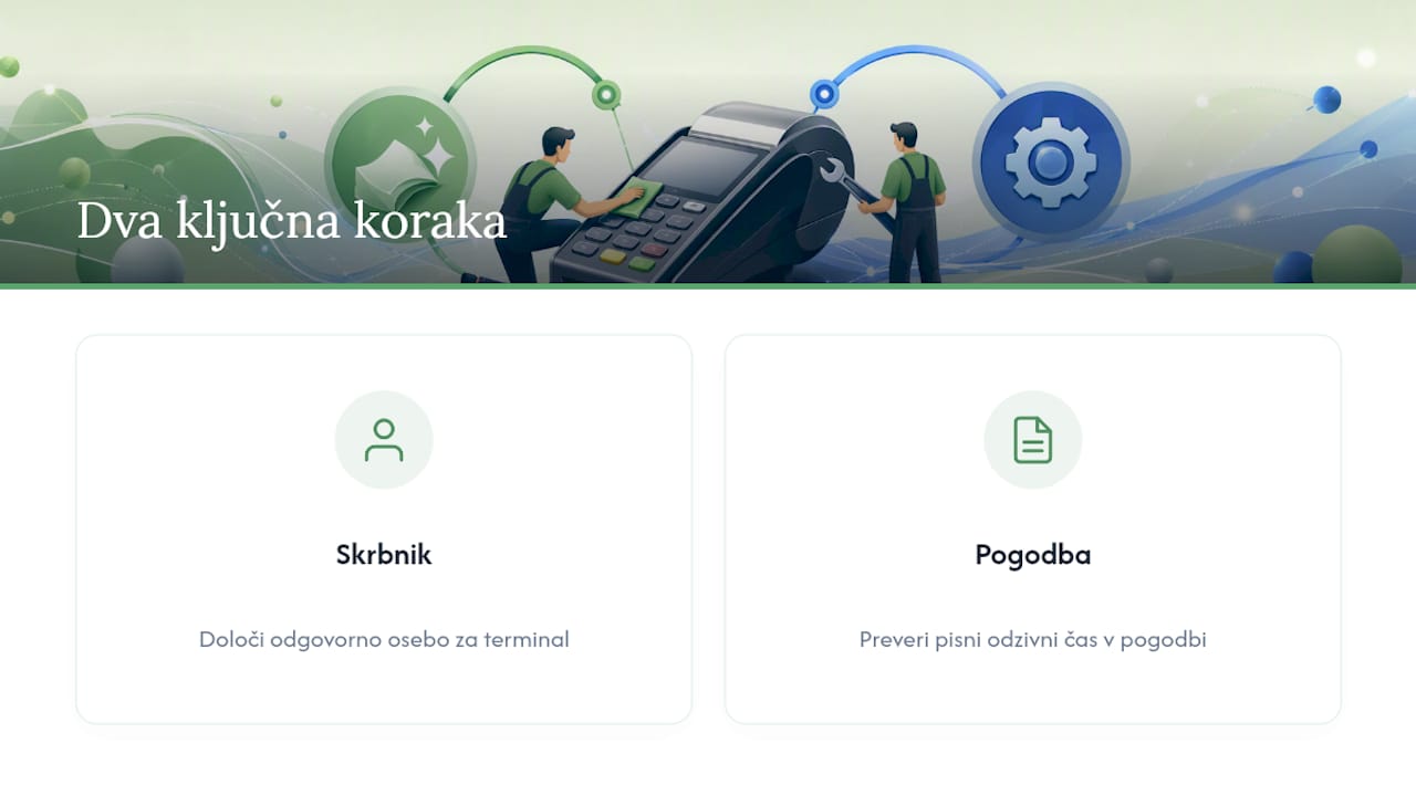 Kaj resnično šteje pri vzdrževanju POS terminala — overview diagram