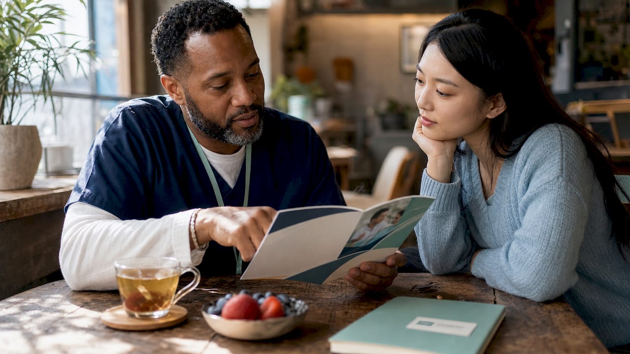 Provider explaining HIPAA protections to patient