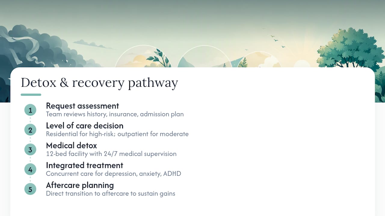 How Connected Recovery Supports Safe Detox and Lasting Recovery — overview diagram