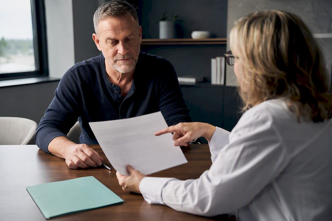 Patient and prescriber reviewing taper plan