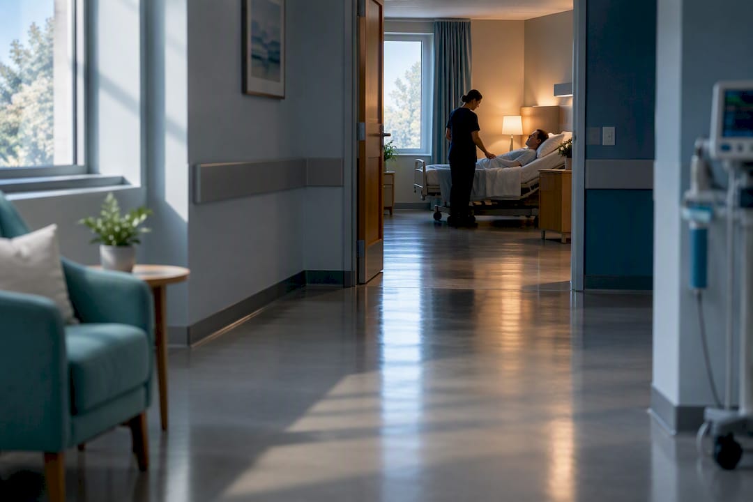 Clinician supervising residential alcohol detox care