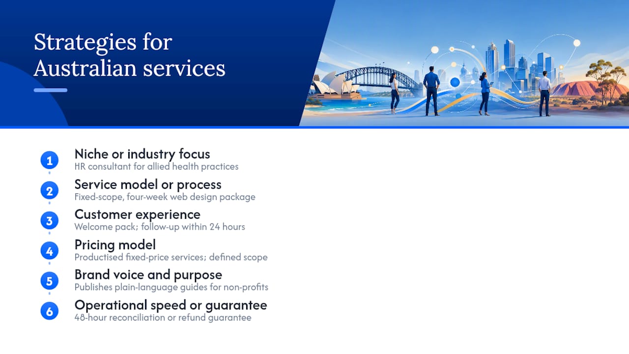 Which differentiation strategies actually work for Australian service businesses? — overview diagram