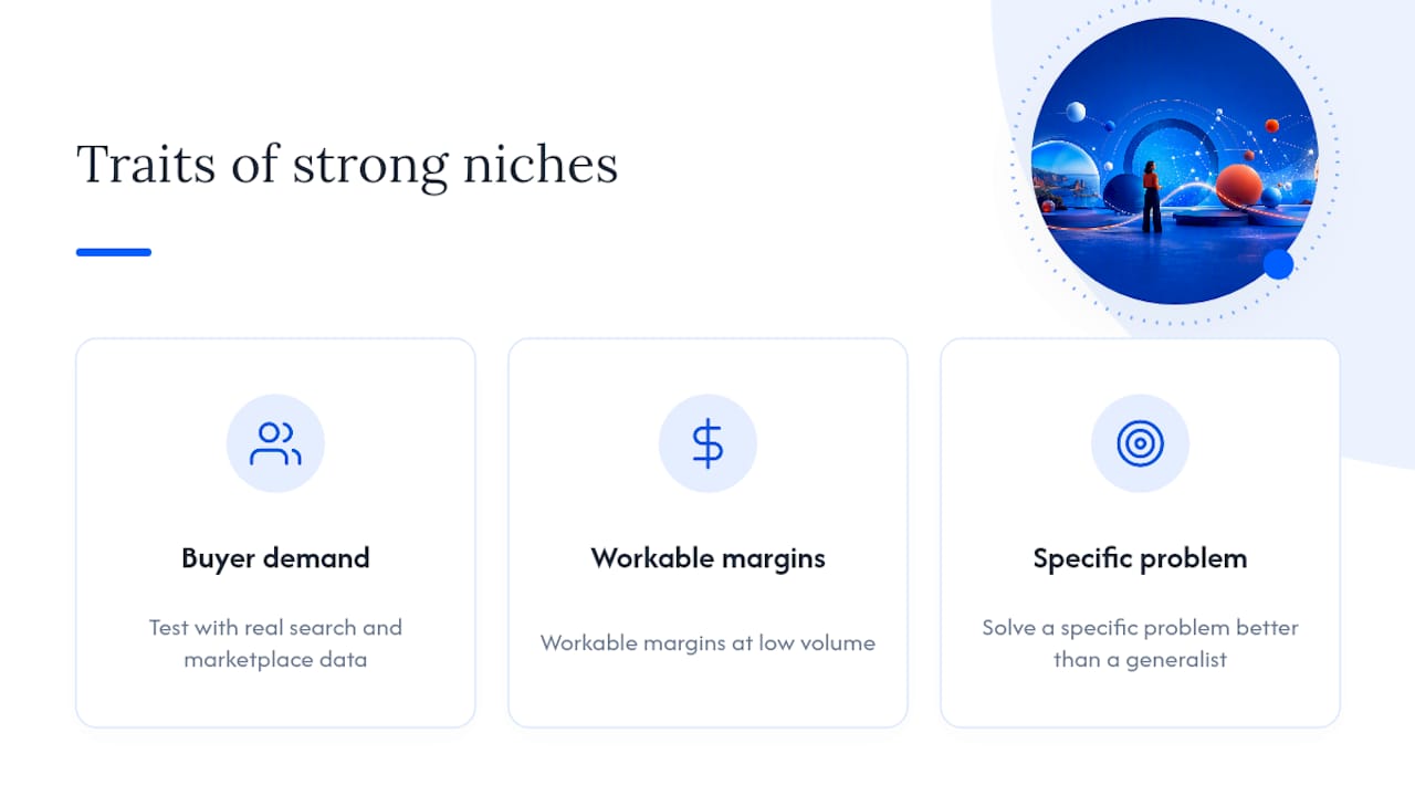 Diagram of top niche traits for solopreneurs